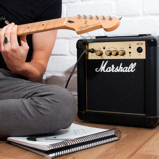 Mashall MG10 Gold Guitar Amp Aboard The Music Wagon